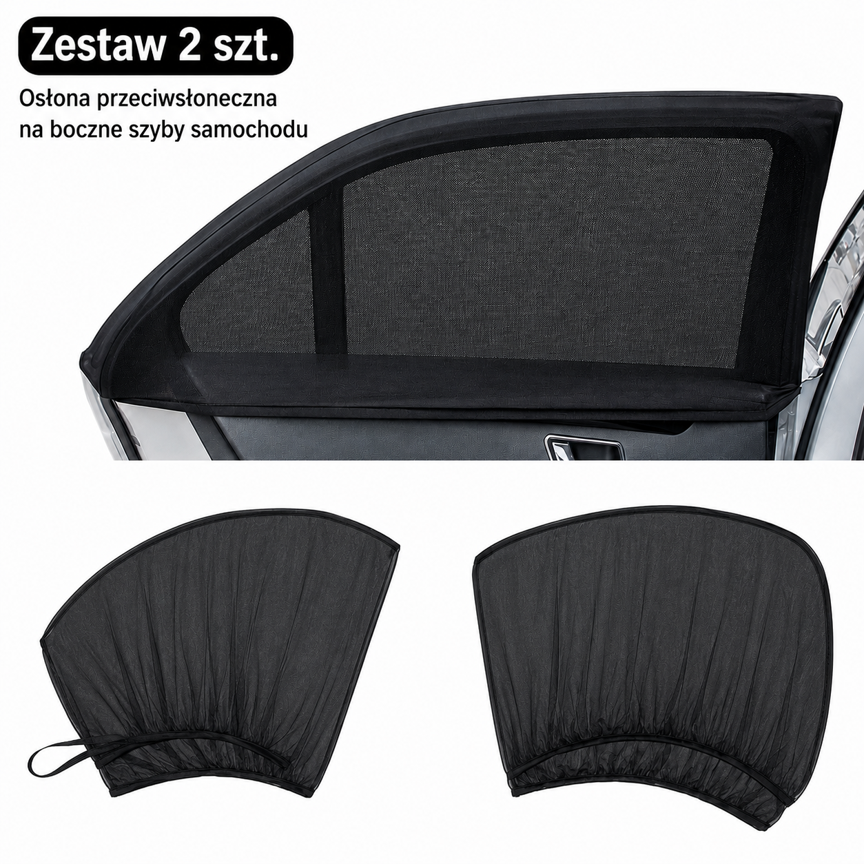 Zestaw 2 szt. osłon przeciwsłonecznych na tylne szyby